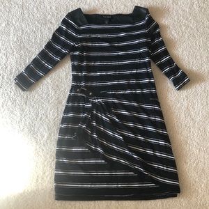 Black striped dress